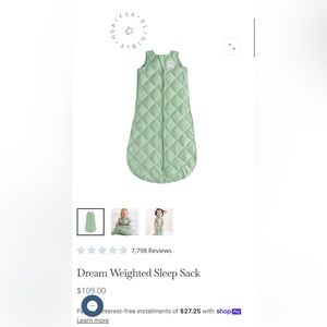 Mint Green Quilted Baby Sleep Sack